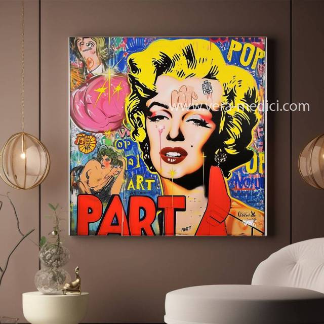 Marylin Monroe Face Portrait POP ART xxlart by Vera Medici #pop10149
