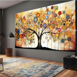 Landschaft Bild art Kunstwerk Baum Blumen  by Vera Medici Tr515