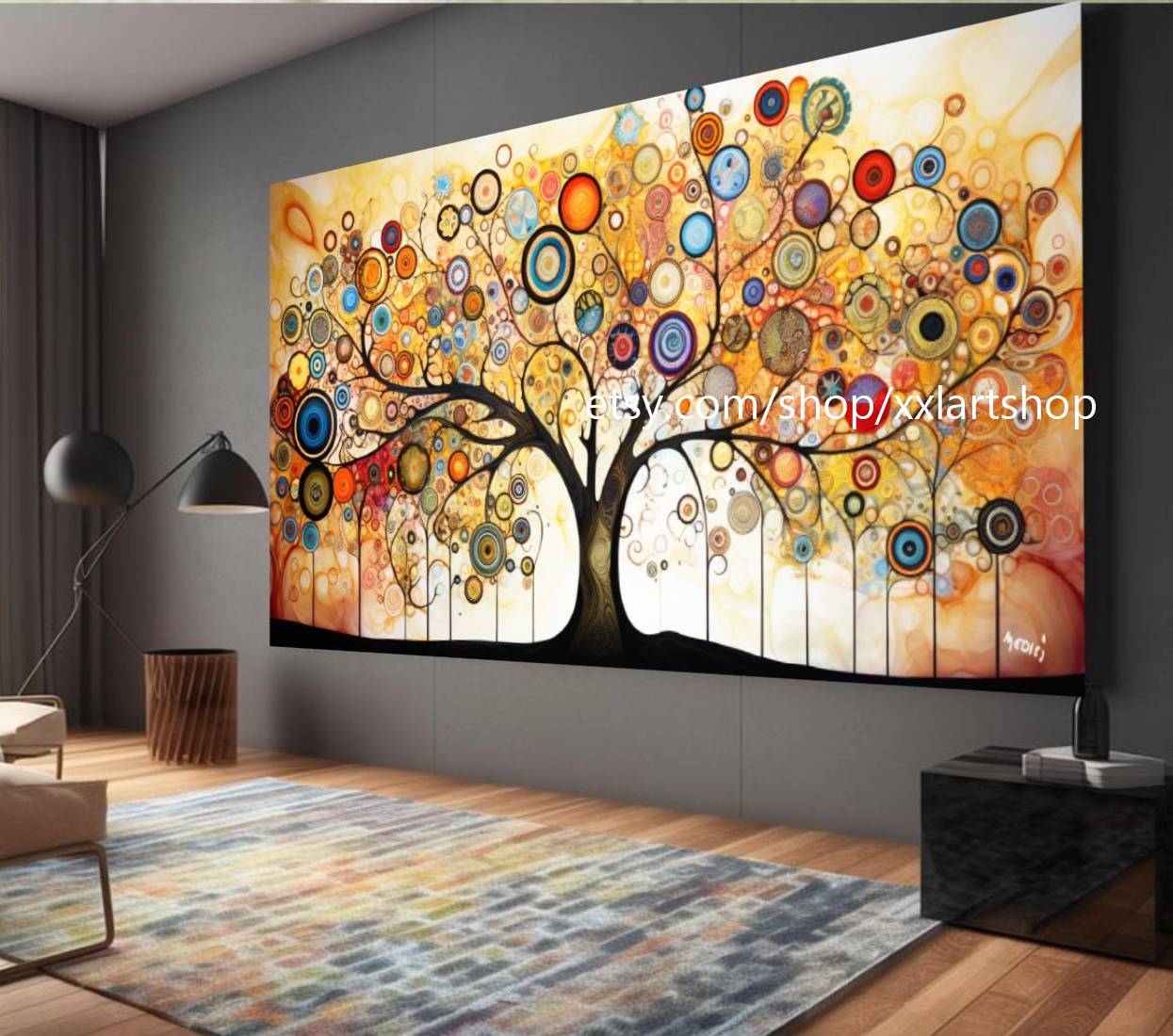 Landschaft Bild art Kunstwerk Baum Blumen by Vera Medici Tr515