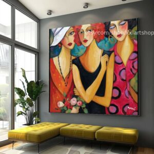 Frauen Face by Vera Medici Bild Modern Wohnzimmer xxl art #fe11-10225