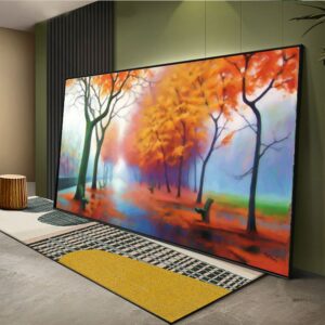 Landschaftsbäume im Herbst – Wandbild auf Leinwand, modernes Bild für Wohnzimmer und Büro, auf Keilrahmen gespannt oder gerollt