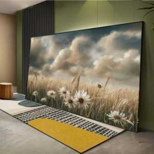 Landschaftsblumenfelder, farbenfrohes Wandbild, Leinwanddruck, modernes Bild für Wohnzimmer und Büro, auf Keilrahmen gespannt oder gerollt #l146
