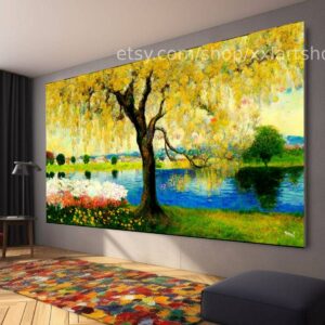 Landschaftsbaum von Medici – Wandkunst auf Leinwand, moderner Kunstdruck für Wohnzimmer und Büro, auf Keilrahmen gespannt oder gerollt #l1120
