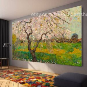 Landschaftsbaum von Medici – Wandbild auf Leinwand, modernes Bild für Wohnzimmer und Büro, auf Keilrahmen gespannt oder gerollt #l1146