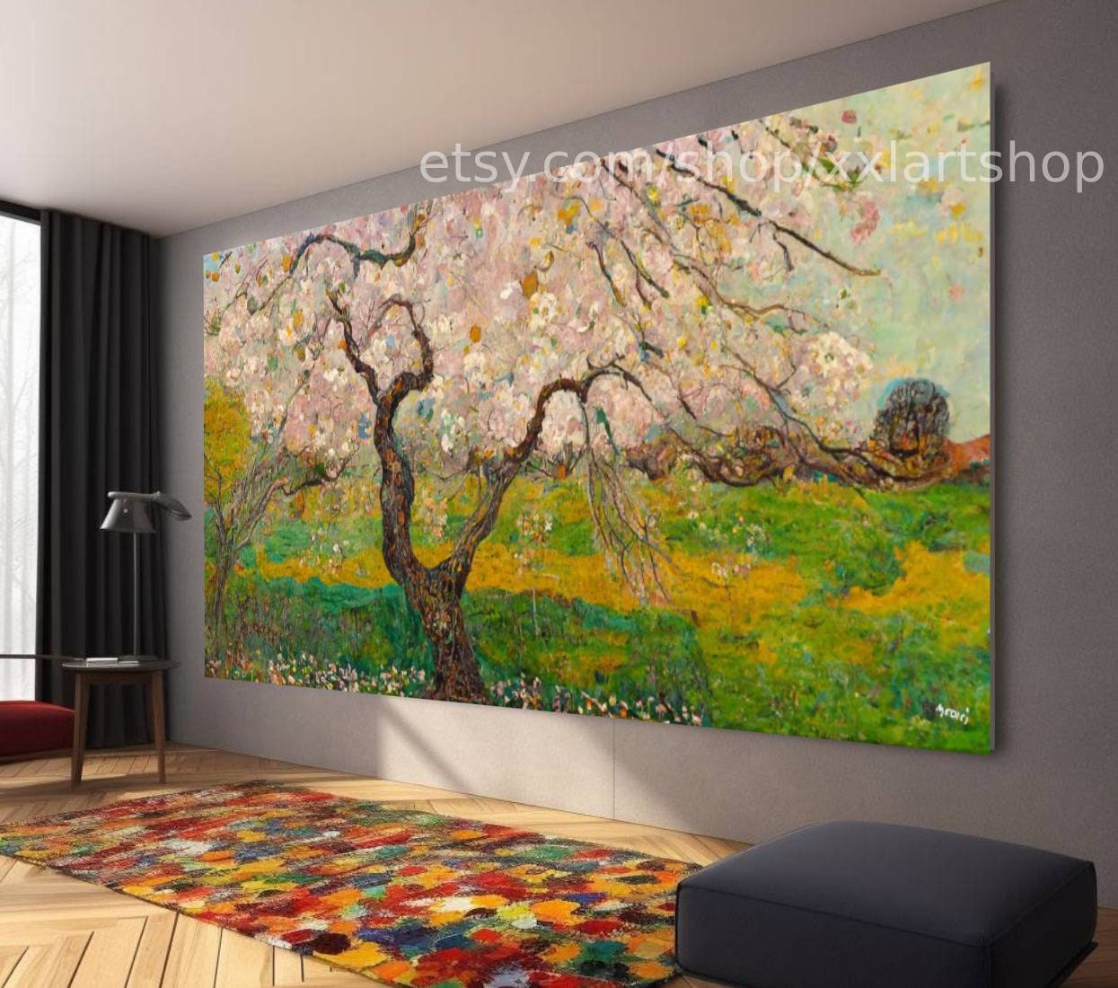 Landschaftsbaum von Medici – Wandbild auf Leinwand, modernes Bild für Wohnzimmer und Büro, auf Keilrahmen gespannt oder gerollt #l1146