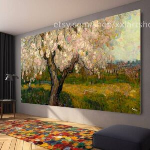Landschaftsbaum von Medici – Wandkunst auf Leinwand, moderner Kunstdruck für Wohnzimmer und Büro, auf Keilrahmen gespannt oder gerollt #l1150
