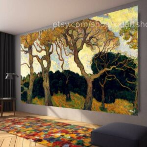 Landschaftsbaum von Medici – Wandbild auf Leinwand, modernes Bild für Wohnzimmer und Büro, auf Keilrahmen gespannt oder gerollt #l1162f