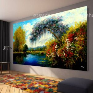 Landschaftsbild von Medici, Leinwanddruck, modernes Bild für Wohnzimmer und Büro, auf Keilrahmen gespannt oder gerollt #l1117