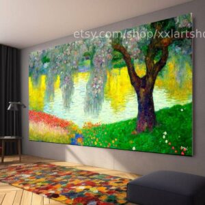 Landschaftsbaum von Medici – Wandbild auf Leinwand, moderner Kunstdruck für Wohnzimmer und Büro, auf Keilrahmen gespannt oder gerollt #l1139