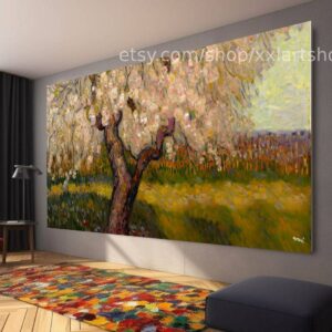 Landschaftsbaum von Medici – Wandbild auf Leinwand, moderner Kunstdruck für Wohnzimmer und Büro, auf Keilrahmen gespannt oder gerollt #l1144