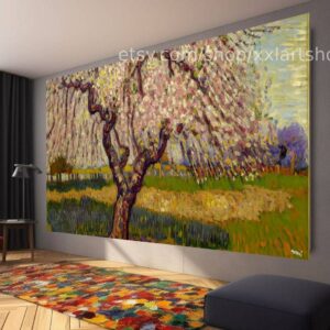 Landschaftsbaum von Medici – Wandbild auf Leinwand, moderner Kunstdruck für Wohnzimmer und Büro, auf Keilrahmen gespannt oder gerollt #l1154
