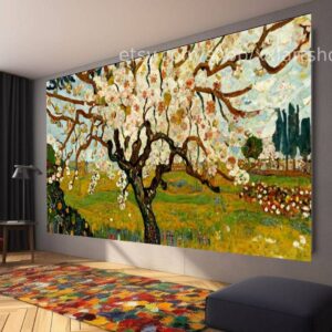 Landschaftsbaum von Medici – Wandbild auf Leinwand, modernes Bild für Wohnzimmer und Büro, auf Keilrahmen gespannt oder gerollt #l1157
