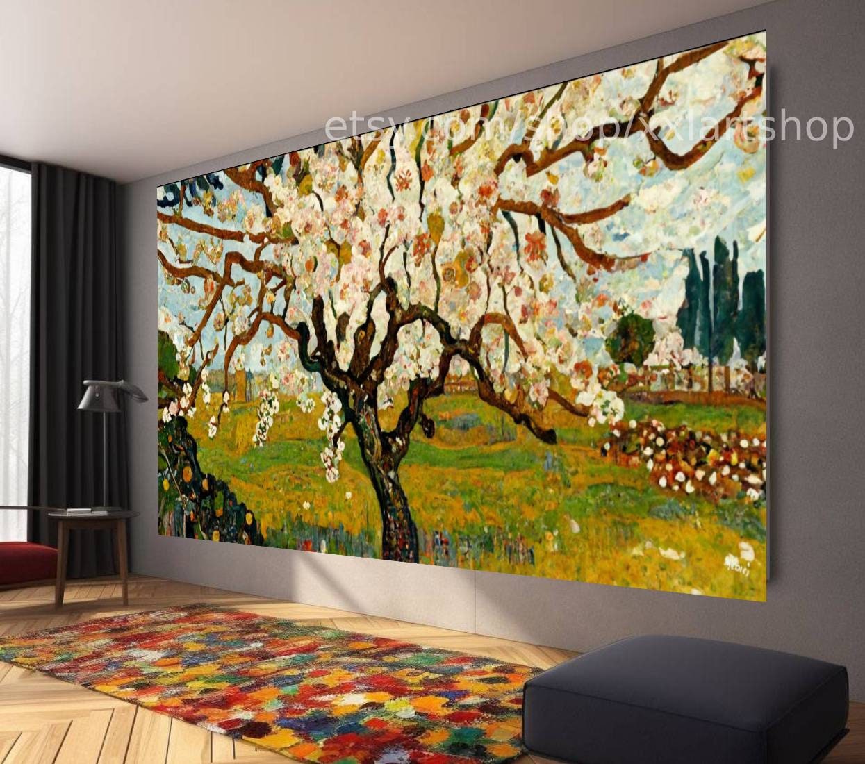 Landschaftsbaum von Medici – Wandbild auf Leinwand, modernes Bild für Wohnzimmer und Büro, auf Keilrahmen gespannt oder gerollt #l1157