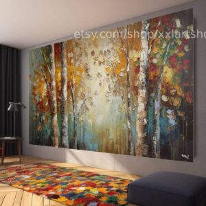 Landschaftsbaum von Medici – Wandbild auf Leinwand, modernes Bild für Wohnzimmer und Büro, auf Keilrahmen gespannt oder gerollt #l1163