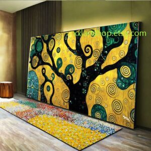 Lebensbaum im Stil von Gustav Klimt – Wandbild auf Leinwand, modernes Bild für Wohnzimmer und Büro, auf Keilrahmen gespannt oder gerollt #l400su