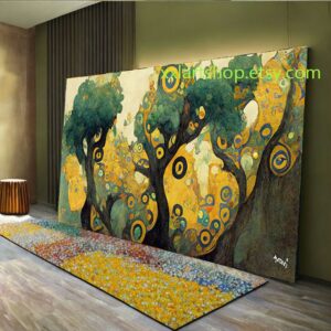 Lebensbaum im Stil von Gustav Klimt – Wandbild auf Leinwand, modernes Bild für Wohnzimmer und Büro, auf Keilrahmen gespannt oder gerollt #l427f