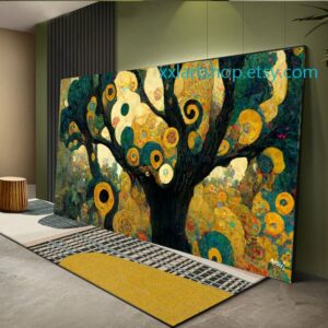 Lebensbaum im Stil von Gustav Klimt – Wandbild auf Leinwand, moderner Kunstdruck für Wohnzimmer und Büro, auf Keilrahmen gespannt oder gerollt #el120