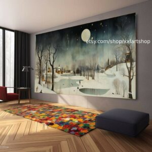 Baum Natur Winter Wandkunst Leinwandbild Modernes Bild Wohnzimmer Büro auf Keilrahmen gespannt oder gerollt #l514