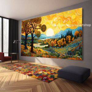 Baum-Natur-Wandbild, Leinwanddruck, modernes Bild für Wohnzimmer und Büro, auf Keilrahmen gespannt oder gerollt #l430