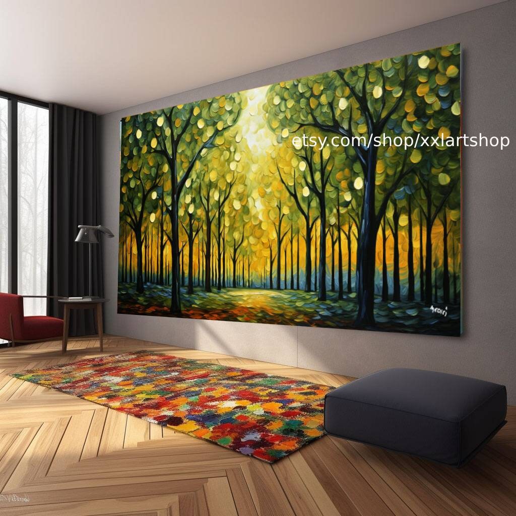 Baum-Natur-Wandbild, Leinwanddruck, modernes Bild für Wohnzimmer und Büro, auf Keilrahmen gespannt oder gerollt #t283