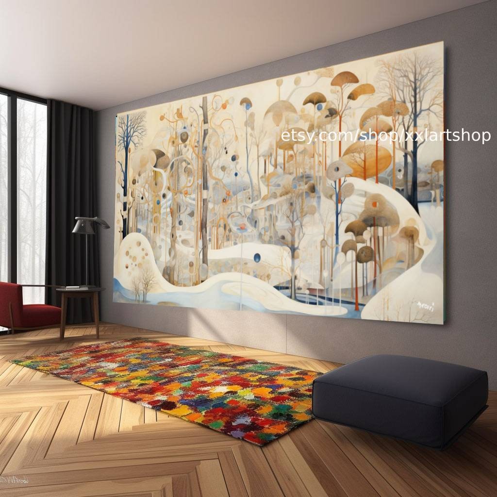 Baum Natur Winter Wandkunst Leinwandbild Modernes Bild Wohnzimmer Büro auf Keilrahmen gespannt oder gerollt #l309