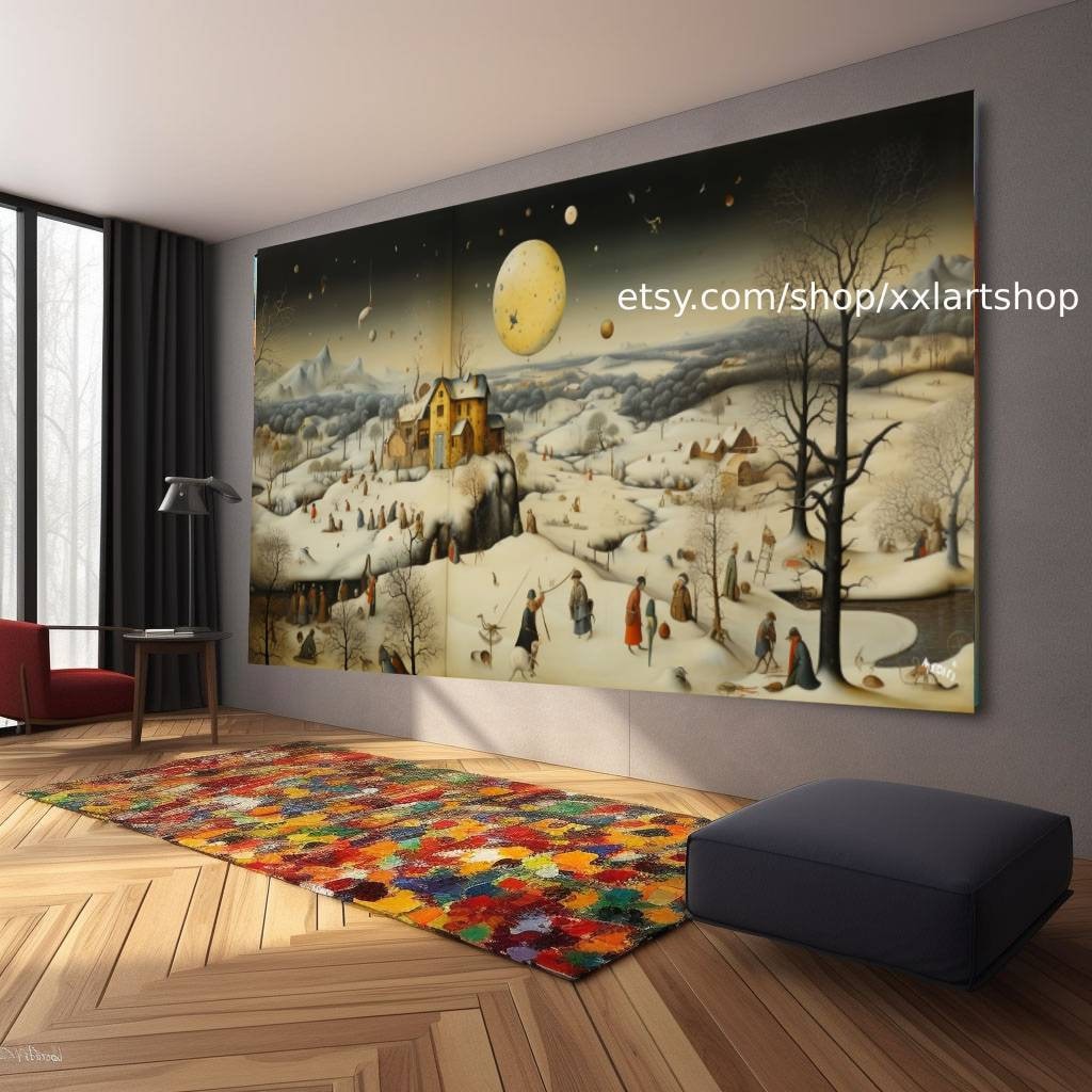 Baum-Natur Winter-Wandbild Leinwanddruck Modernes Bild Wohnzimmer Büro auf Keilrahmen gespannt oder gerollt #l515