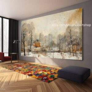 Baum Natur Winter Wandkunst Leinwandbild Modernes Bild Wohnzimmer Büro auf Keilrahmen gespannt oder gerollt #l518