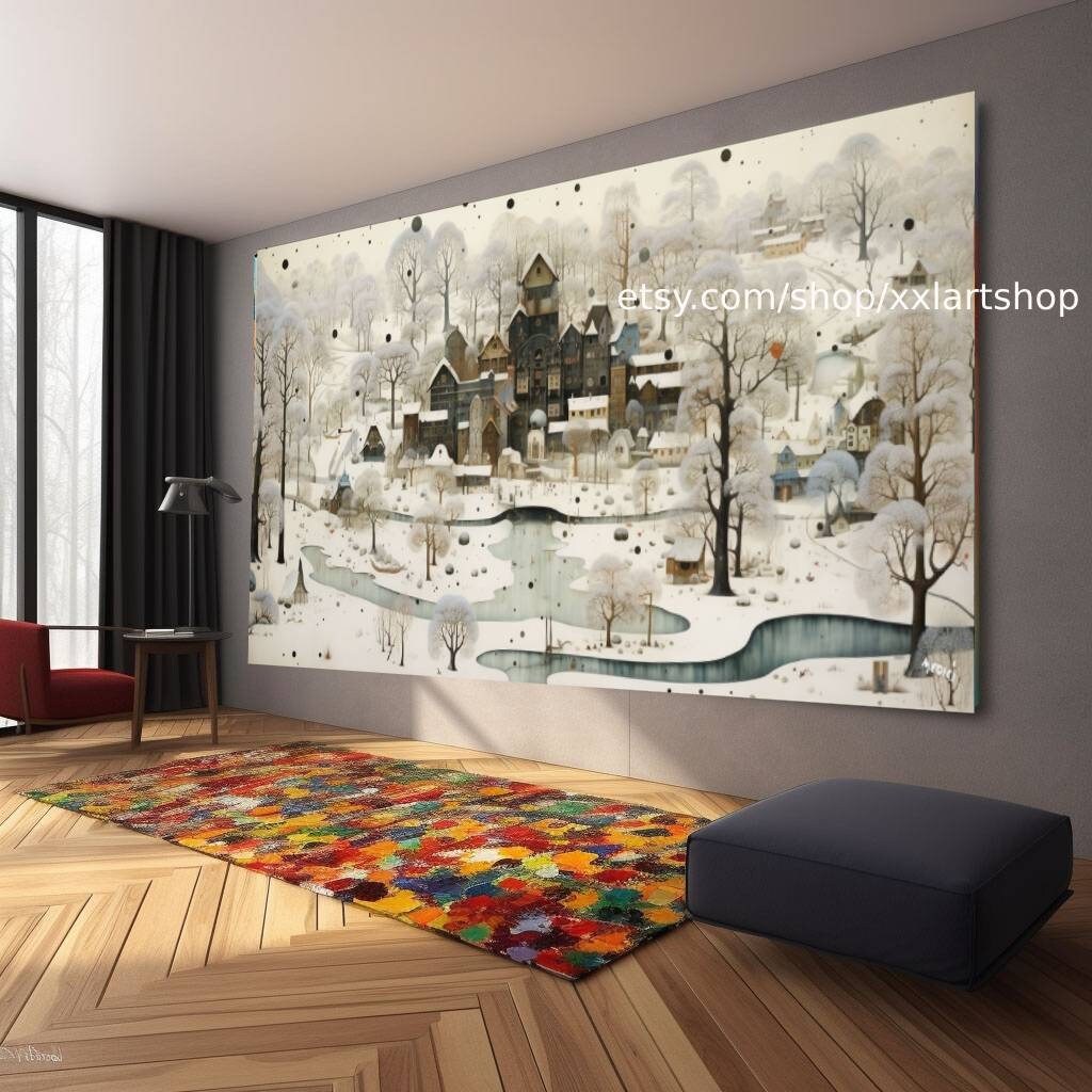 Baum Natur Winter Wandkunst Leinwandbild Modernes Bild Wohnzimmer Büro auf Keilrahmen gespannt oder gerollt #l526
