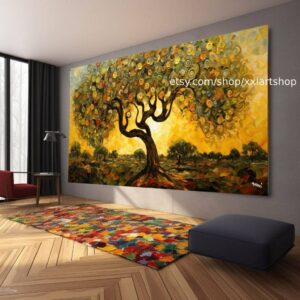Baum-Natur-Wandbild, Leinwanddruck, modernes Bild für Wohnzimmer und Büro, auf Keilrahmen gespannt oder gerollt #l399