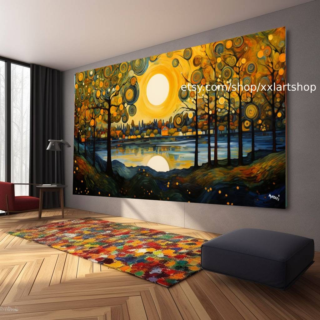 Baum-Natur-Wandbild, Leinwanddruck, modernes Bild für Wohnzimmer und Büro, auf Keilrahmen gespannt oder gerollt #l437