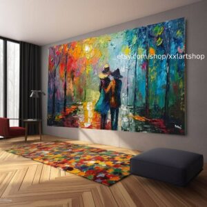 Impressionistische Landschaften, stimmungsvolle Gemälde, lebendige expressionistische Leinwandbilder in verschiedenen Größen #kn-124