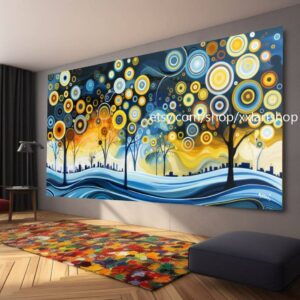 Baum von Vera Medici, Wandkunst im Stil von Gustav Klimt, Leinwanddruck, modernes Bild für Wohnzimmer und Büro, auf Keilrahmen gespannt oder gerollt #tr58