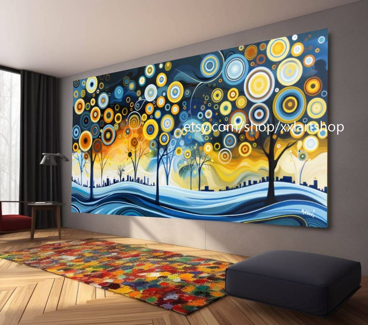 Baum von Vera Medici, Wandkunst im Stil von Gustav Klimt, Leinwanddruck, modernes Bild für Wohnzimmer und Büro, auf Keilrahmen gespannt oder gerollt #tr58