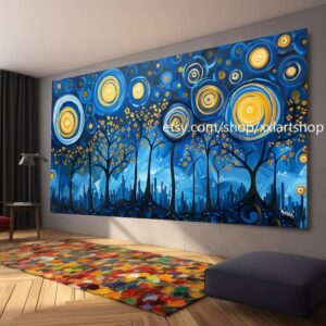 Lebensbaum im Stil von Gustav Klimt – Wandbild auf Leinwand, modernes Bild für Wohnzimmer und Büro, auf Keilrahmen gespannt oder gerollt #tr51