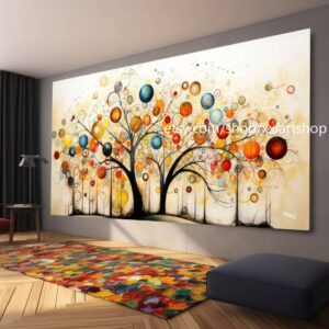 Baum von Vera Medici im Stil von Gustav Klimt – Wandbild auf Leinwand, modernes Bild für Wohnzimmer und Büro, auf Keilrahmen gespannt oder gerollt #tr523f