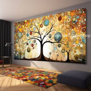 Baum von Vera Medici, Wandkunst im Stil von Gustav Klimt, Leinwanddruck, modernes Bild für Wohnzimmer und Büro, auf Keilrahmen gespannt oder gerollt #tr529