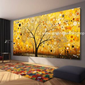 Baum von Vera Medici, im Stil von Gustav Klimt, Wandbild auf Leinwand, moderner Kunstdruck für Wohnzimmer und Büro, auf Keilrahmen gespannt oder gerollt #tr561