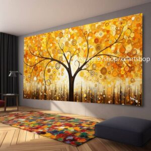 Baum von Vera Medici, im Stil von Gustav Klimt, Wandbild auf Leinwand, moderner Kunstdruck für Wohnzimmer und Büro, auf Keilrahmen gespannt oder gerollt #tr561