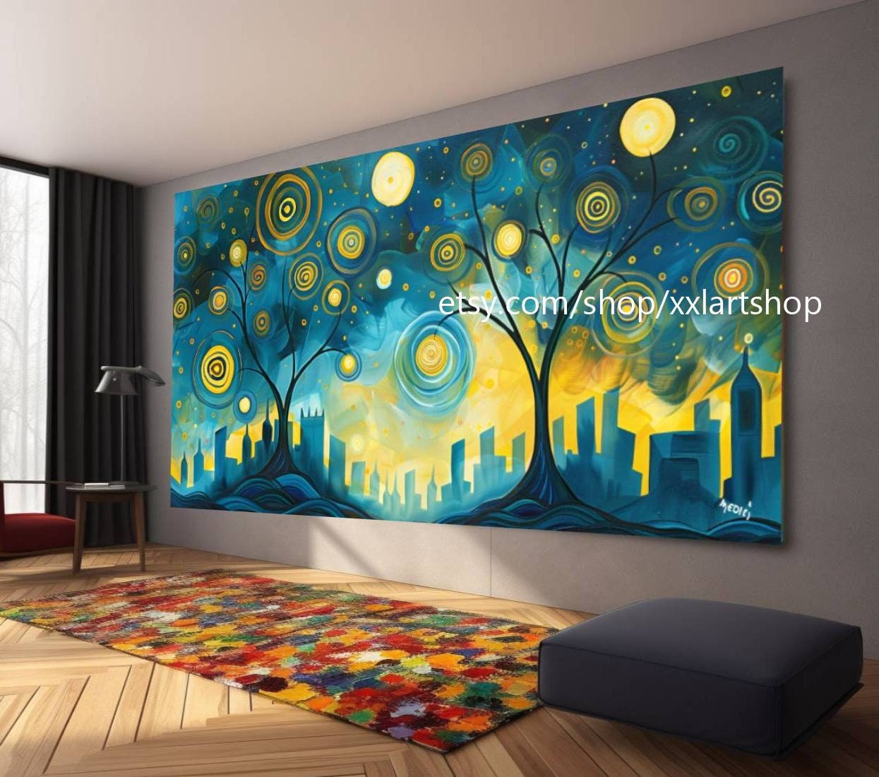 Baum von Vera Medici, im Stil von Gustav Klimt, Wandbild auf Leinwand, moderner Kunstdruck für Wohnzimmer und Büro, auf Keilrahmen gespannt oder gerollt #tr59
