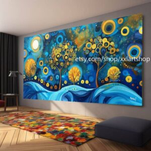 Baum von Vera Medici, Wandkunst im Stil von Gustav Klimt, Leinwanddruck, modernes Bild für Wohnzimmer und Büro, auf Keilrahmen gespannt oder gerollt #tr510