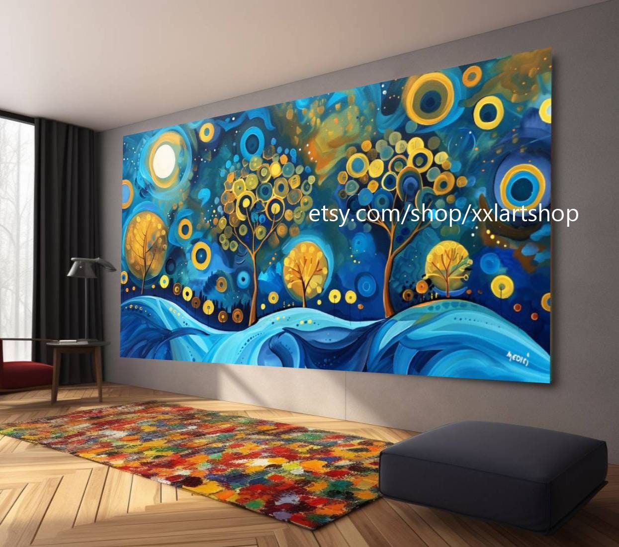Baum von Vera Medici, Wandkunst im Stil von Gustav Klimt, Leinwanddruck, modernes Bild für Wohnzimmer und Büro, auf Keilrahmen gespannt oder gerollt #tr510