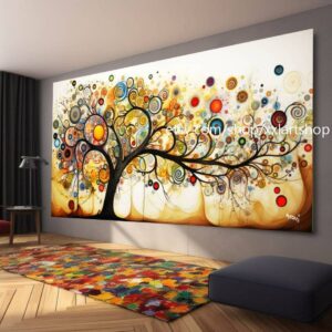 Baum von Vera Medici im Stil von Gustav Klimt – Wandbild auf Leinwand, modernes Bild für Wohnzimmer und Büro, auf Keilrahmen gespannt oder gerollt #tr517f