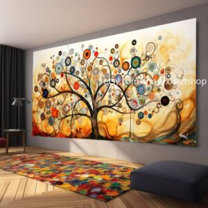 Baum von Vera Medici, Wandkunst im Stil von Gustav Klimt, Leinwanddruck, modernes Bild für Wohnzimmer und Büro, auf Keilrahmen gespannt oder gerollt #tr526
