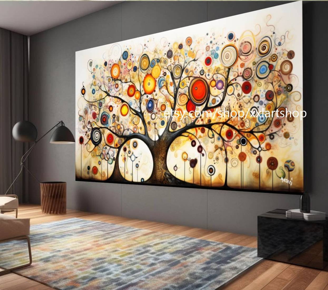 Lebensbaum von Vera Medici – Wandbild auf Leinwand, moderner Kunstdruck für Wohnzimmer und Büro, auf Keilrahmen gespannt oder gerollt #tr544
