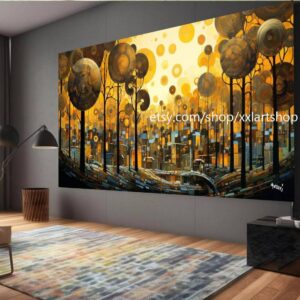 Lebensbaum von Vera Medici – Wandbild auf Leinwand, moderner Kunstdruck für Wohnzimmer und Büro, auf Keilrahmen gespannt oder gerollt #tr570