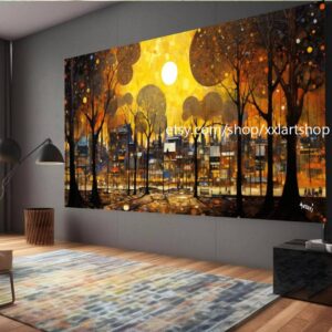 Lebensbaum von Vera Medici – Wandbild auf Leinwand, moderner Kunstdruck für Wohnzimmer und Büro, auf Keilrahmen gespannt oder gerollt #tr572
