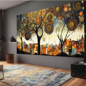Lebensbaum von Vera Medici – Wandbild auf Leinwand, modernes Bild für Wohnzimmer und Büro, auf Keilrahmen gespannt oder gerollt #tr580f