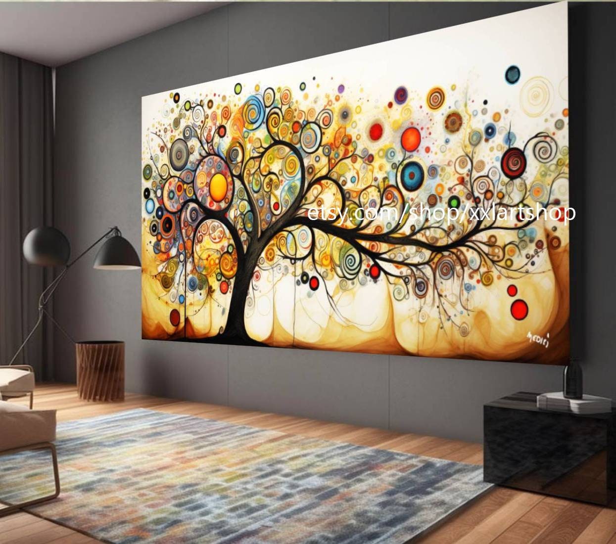 Lebensbaum von Vera Medici – Wandbild auf Leinwand, modernes Bild für Wohnzimmer und Büro, auf Keilrahmen gespannt oder gerollt #tr517fx