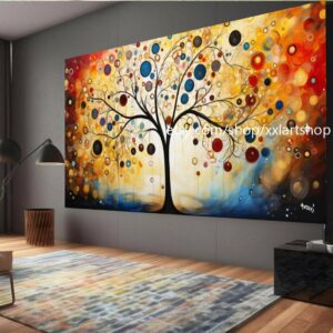 Lebensbaum von Vera Medici – Wandbild auf Leinwand, modernes Bild für Wohnzimmer und Büro, auf Keilrahmen gespannt oder gerollt #tr536