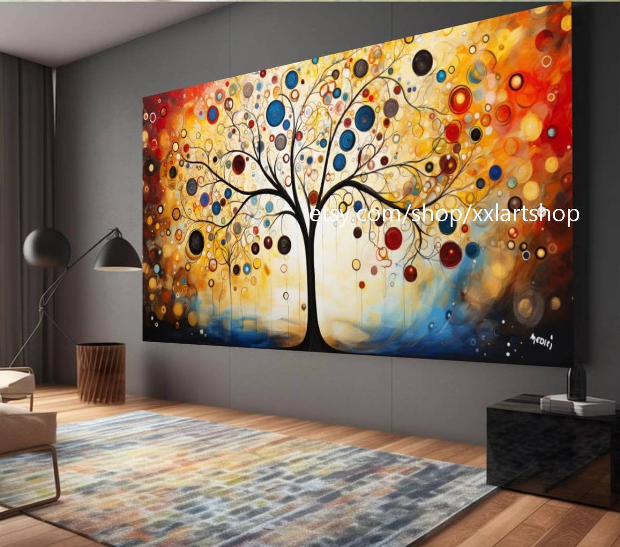 Lebensbaum von Vera Medici – Wandbild auf Leinwand, modernes Bild für Wohnzimmer und Büro, auf Keilrahmen gespannt oder gerollt #tr536